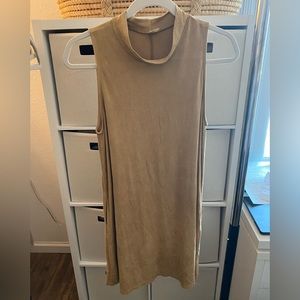 Tan / Camel Sleeveless Shift Dress - Boutique find from Rokoko by Dazz